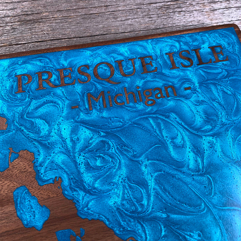 Detail of the Presque Isle County map by Keyway