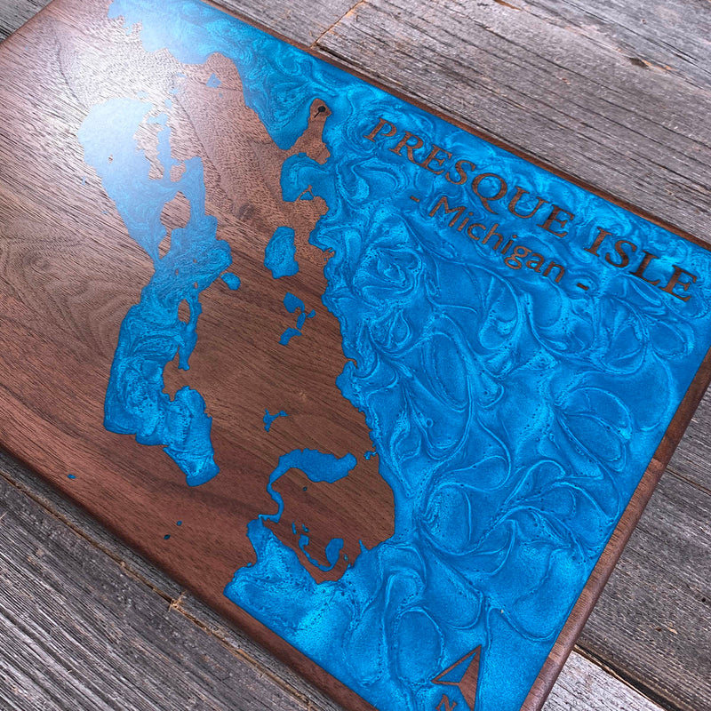 Detail of the Presque Isle County map by Keyway