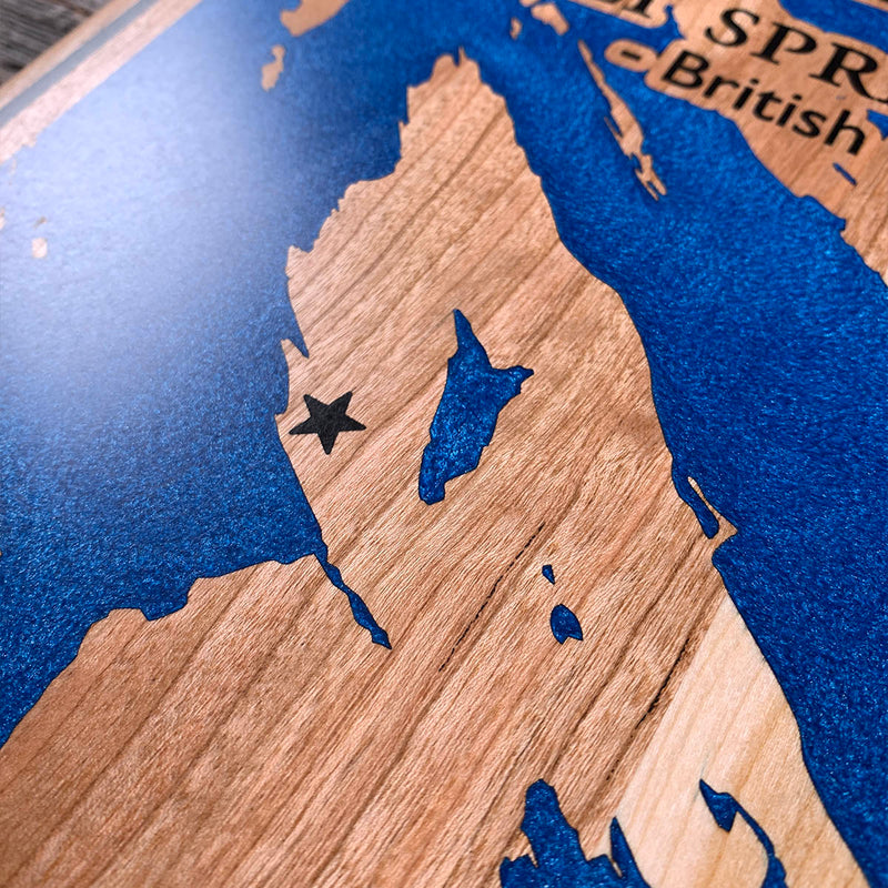 Detail of the Salt Spring Island map by Keyway