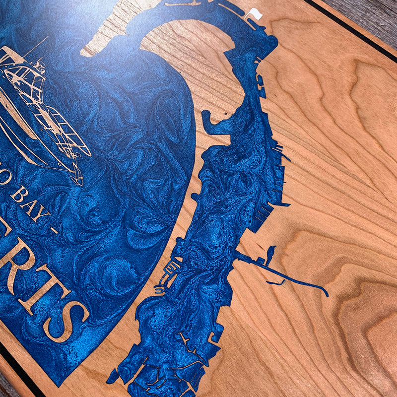 Detail of the San Diego Bay map by Keyway