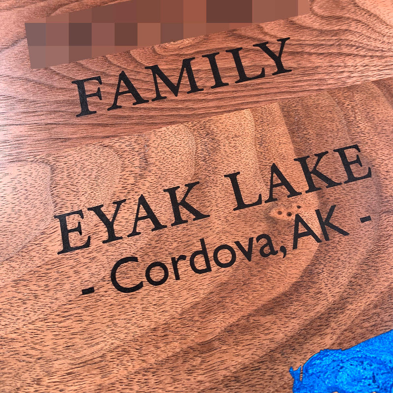 Detail of the Eyak Lake map by Keyway
