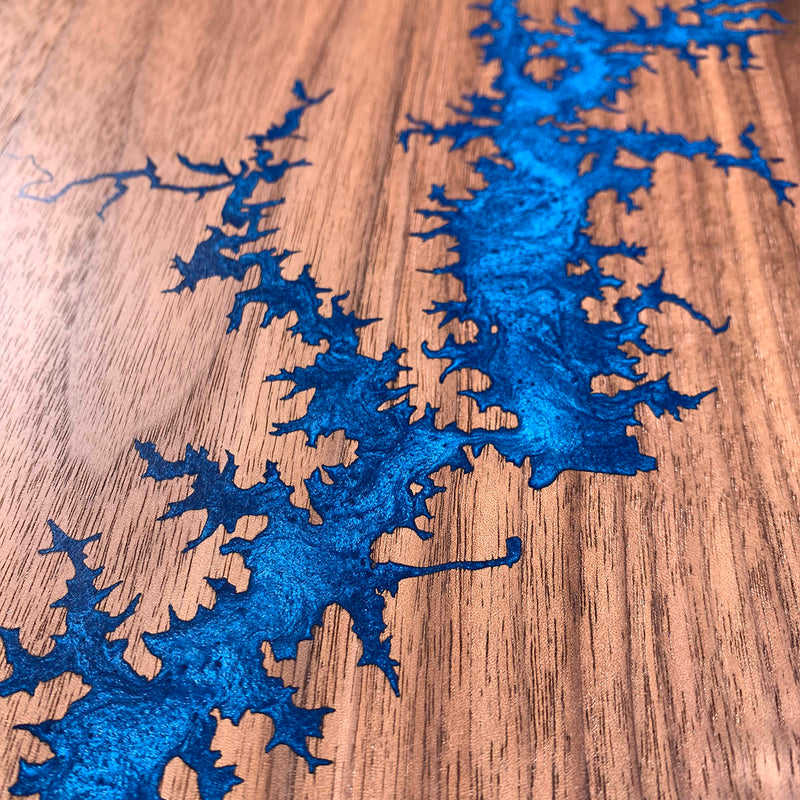 Detail of the Lake Keowee map by Keyway