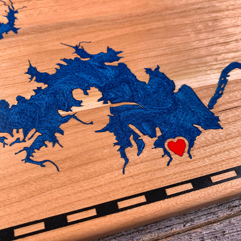 Detail of the Lake Lyndon B. Johnson map by Keyway
