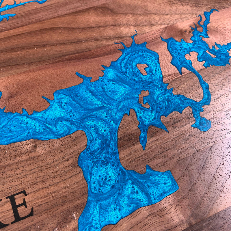 Detail of the Greers Ferry Lake map by Keyway
