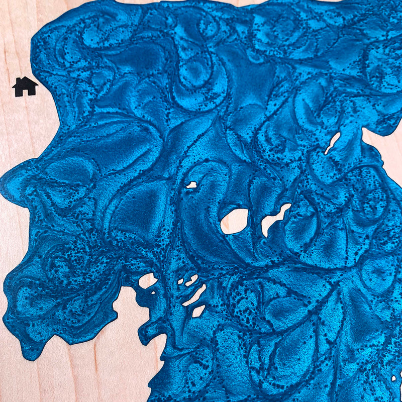 Detail of the Kawawaymog Lake map by Keyway