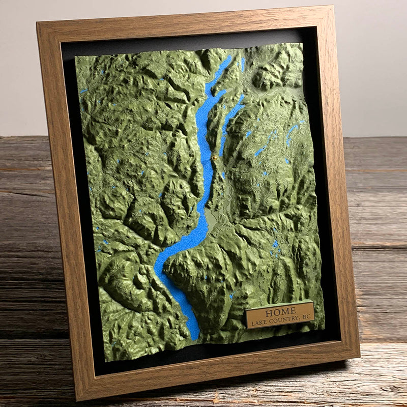 3D Printed Terrain relief art by Keyway
