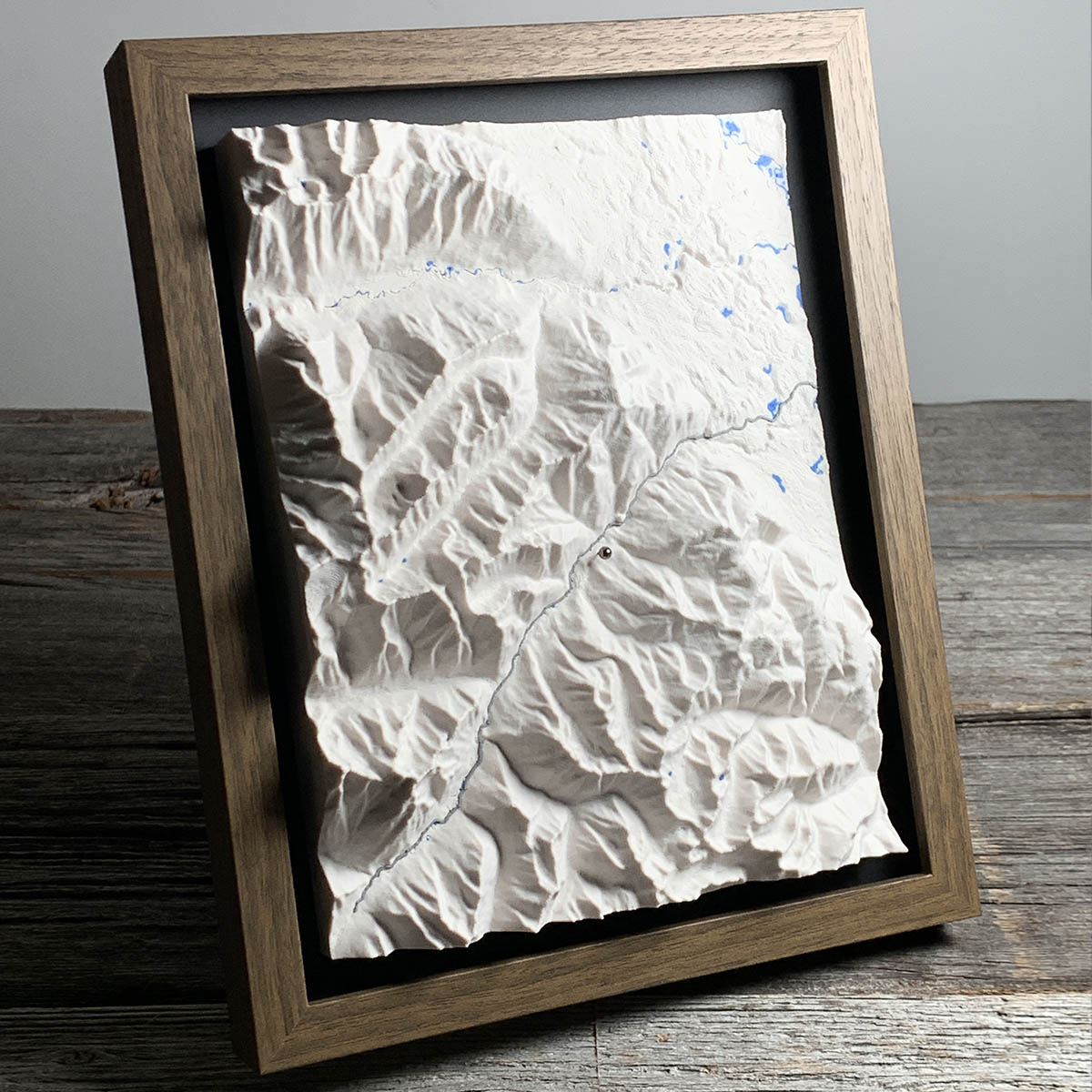 3D Printed map of Panorama, Columbia Valley, British Columbia, Canada, handmade by Keyway