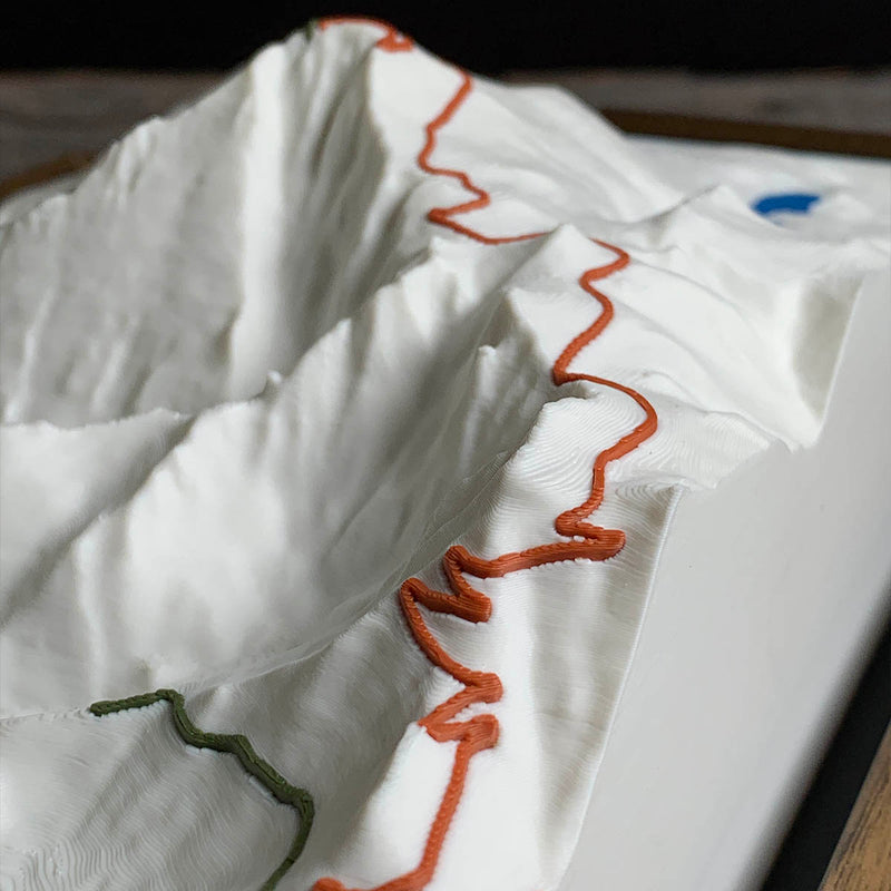 Detail of the Pikes Peak map by Keyway