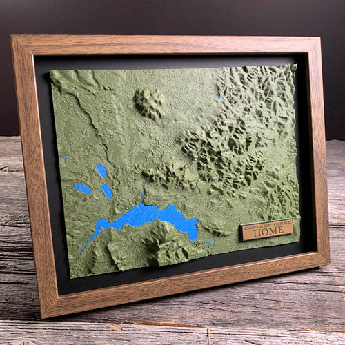 3D Printed map of Starovice, South Moravia, Czech Republic, handmade by Keyway