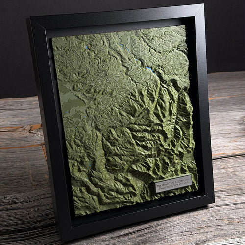 3D Printed map of Colton, Clackamas County, Oregon, USA, handmade by Keyway