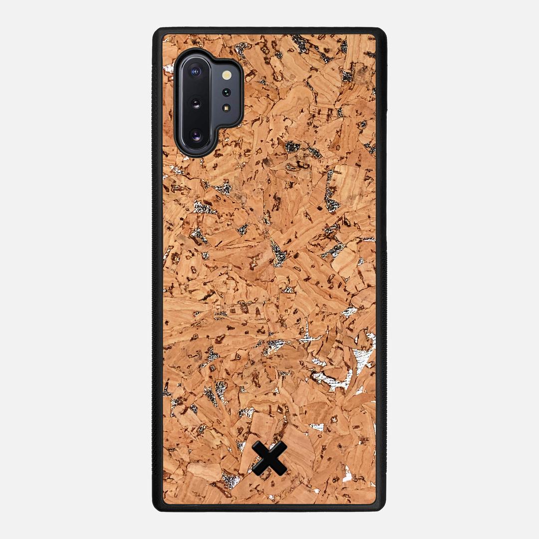 Silver Cork Case for the Samsung Galaxy Note 10 Plus featuring a Genuine Cork backer with the Keyway X Mark#Phone Model_Galaxy Note 10 Plus