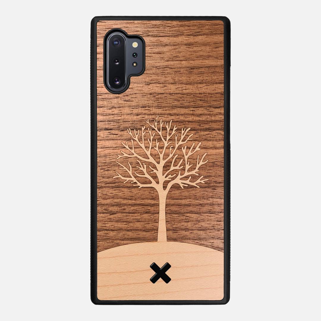 Tree of Life Case for the Samsung Galaxy Note 10 Plus featuring a Maple and Walnut Wood backer with the Keyway X Mark#Phone Model_Galaxy Note 10 Plus