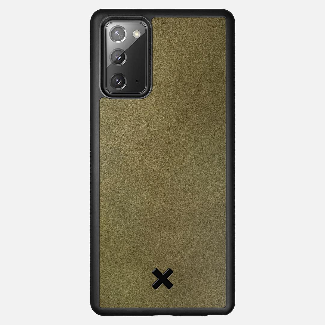 Olive Leather Case for the Samsung Galaxy Note 20 featuring a Genuine Leather backer with the Keyway X Mark#Phone Model_Galaxy Note 20