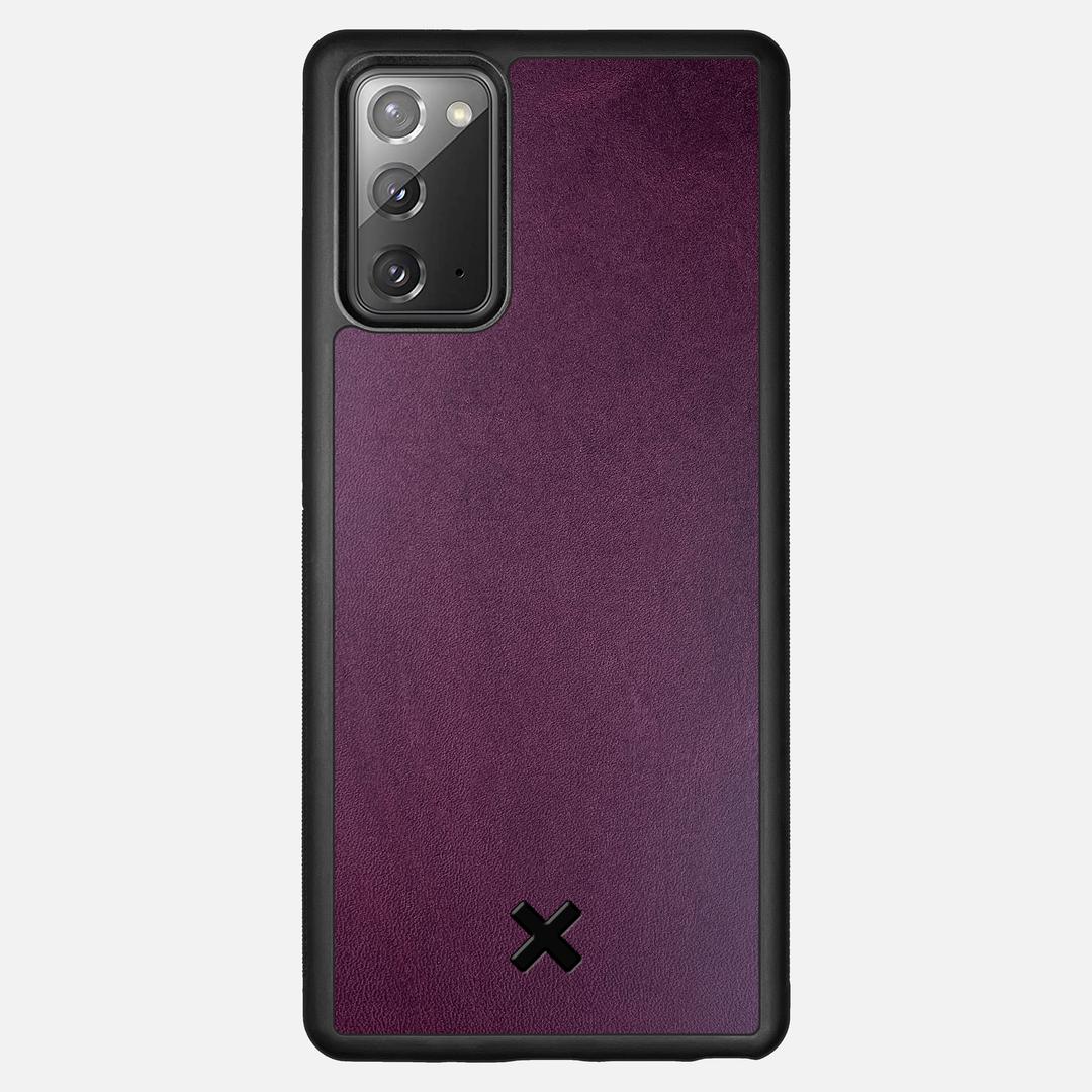 Plum Leather Case for the Samsung Galaxy Note 20 featuring a Genuine Leather backer with the Keyway X Mark#Phone Model_Galaxy Note 20