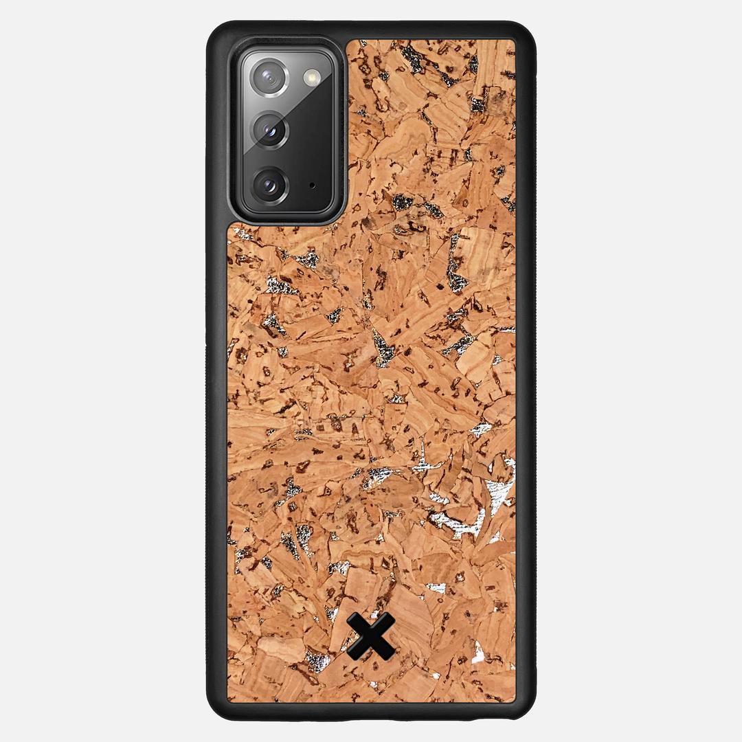 Silver Cork Case for the Samsung Galaxy Note 20 featuring a Genuine Cork backer with the Keyway X Mark#Phone Model_Galaxy Note 20