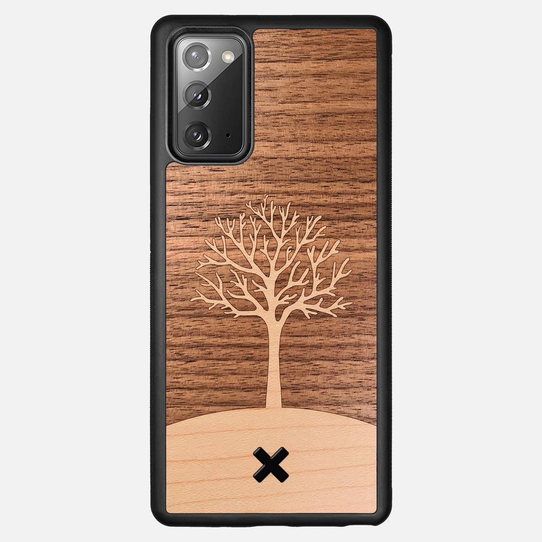 Tree of Life Case for the Samsung Galaxy Note 20 featuring a Maple and Walnut Wood backer with the Keyway X Mark#Phone Model_Galaxy Note 20