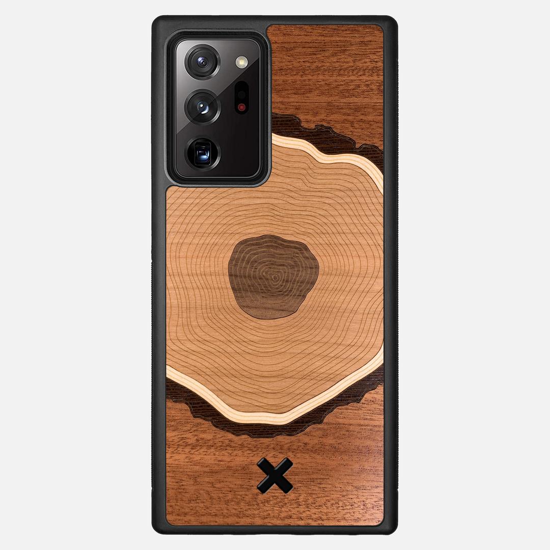 Arbor Case for the Samsung Galaxy Note 20 Ultra featuring a Sapele, Wenge, Maple, Cherry, and Walnut Wood backer with the Keyway X Mark#Phone Model_Galaxy Note 20 Ultra