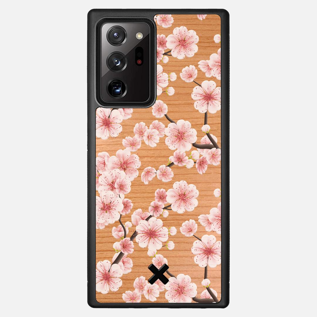 Sakura Case for the Samsung Galaxy Note 20 Ultra featuring a UV Printed Cherry Wood backer with the Keyway X Mark#Phone Model_Galaxy Note 20 Ultra