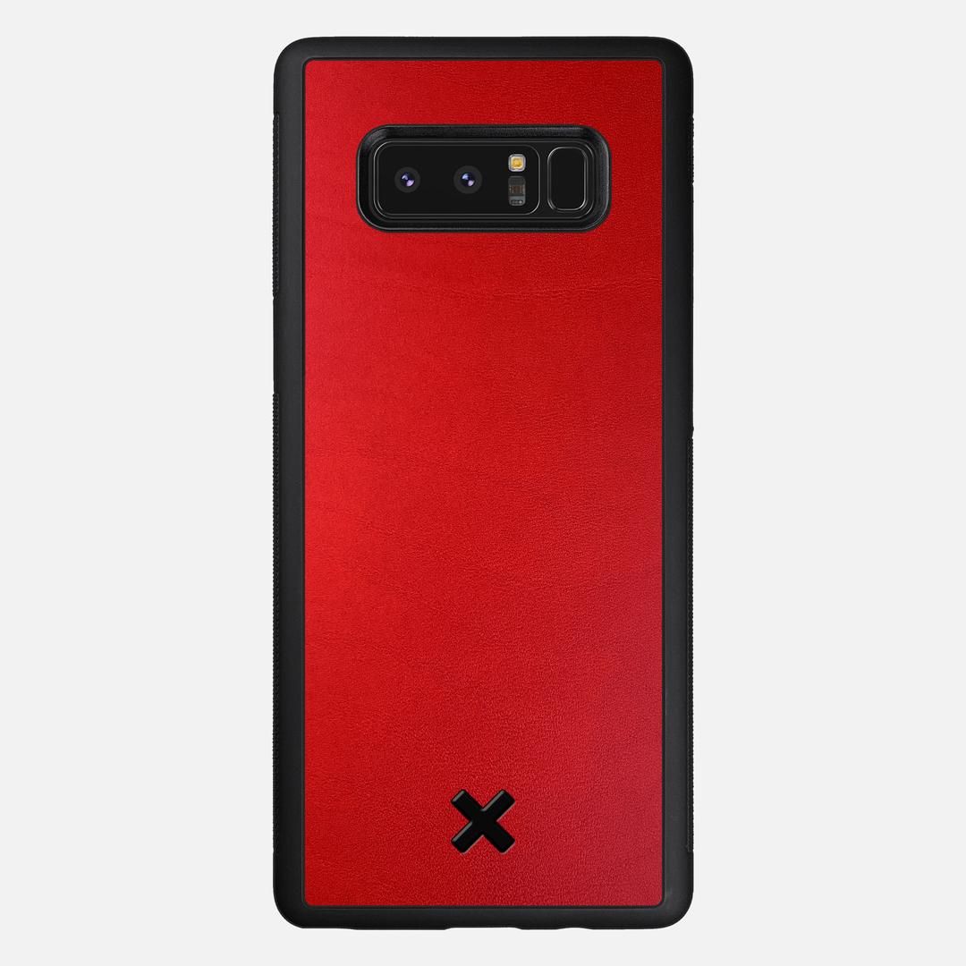 Crimson Leather Case for the Samsung Galaxy Note 8 featuring a Genuine Leather backer with the Keyway X Mark#Phone Model_Galaxy Note 8