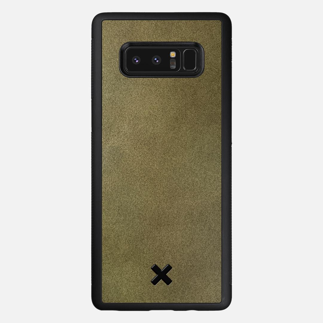 Olive Leather Case for the Samsung Galaxy Note 8 featuring a Genuine Leather backer with the Keyway X Mark#Phone Model_Galaxy Note 8