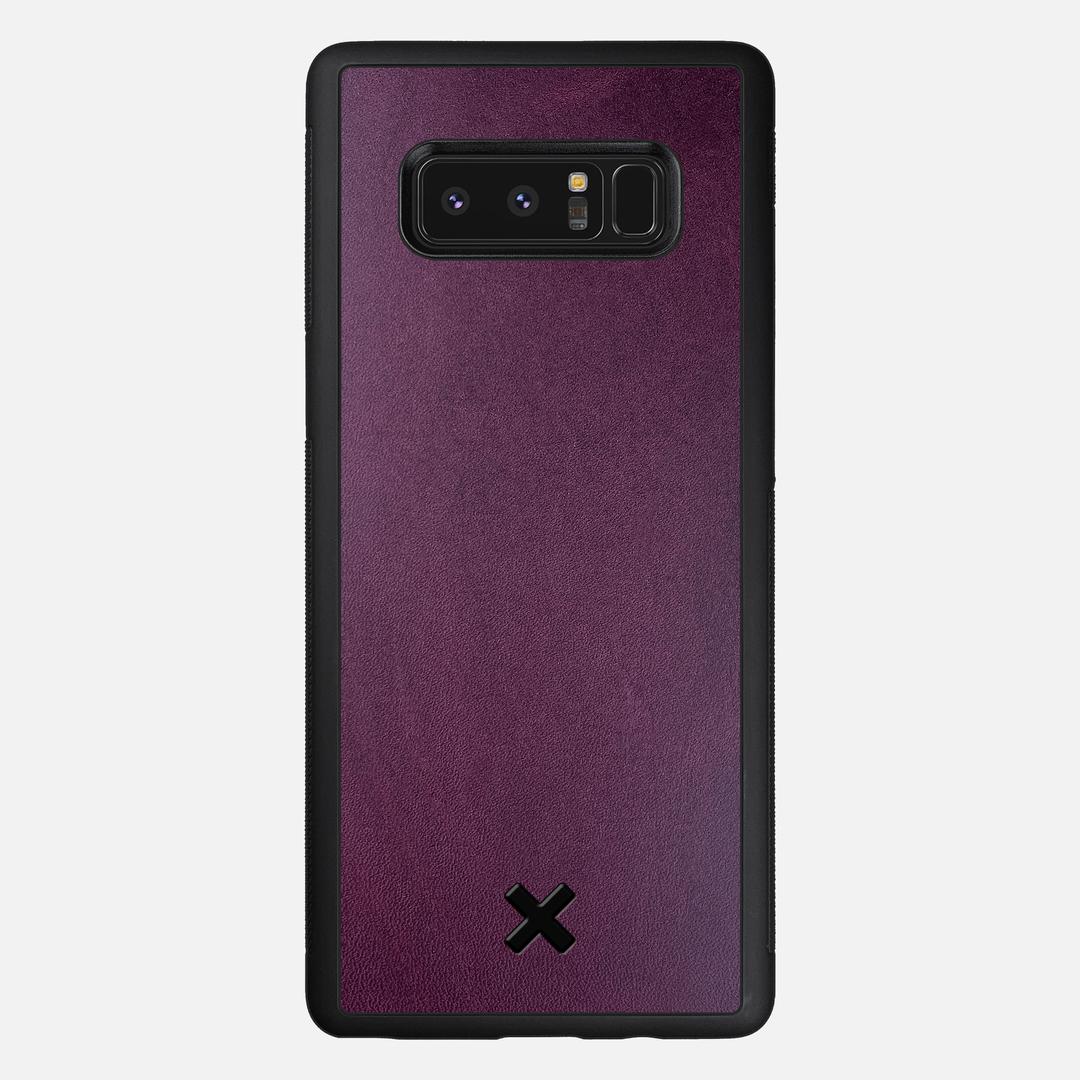 Plum Leather Case for the Samsung Galaxy Note 8 featuring a Genuine Leather backer with the Keyway X Mark#Phone Model_Galaxy Note 8