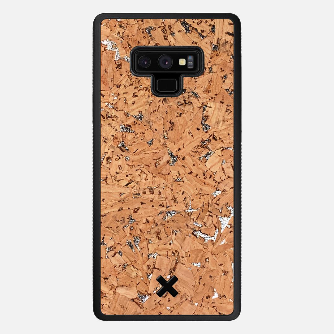Silver Cork Case for the Samsung Galaxy Note 9 featuring a Genuine Cork backer with the Keyway X Mark#Phone Model_Galaxy Note 9
