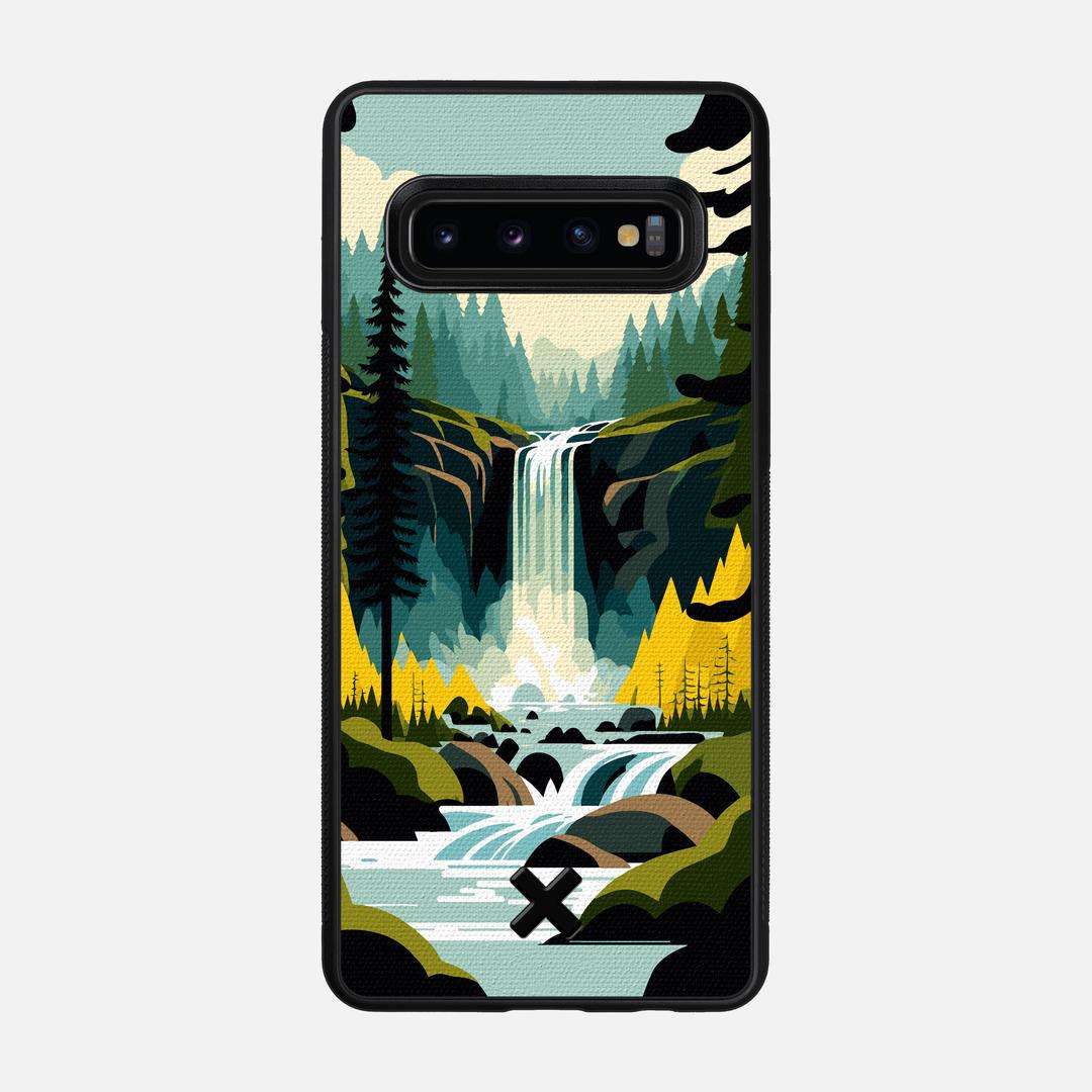 Cascade Case for the Samsung Galaxy S10 featuring a UV Printed Cotton Canvas backer with the Keyway X Mark#Phone Model_Galaxy S10