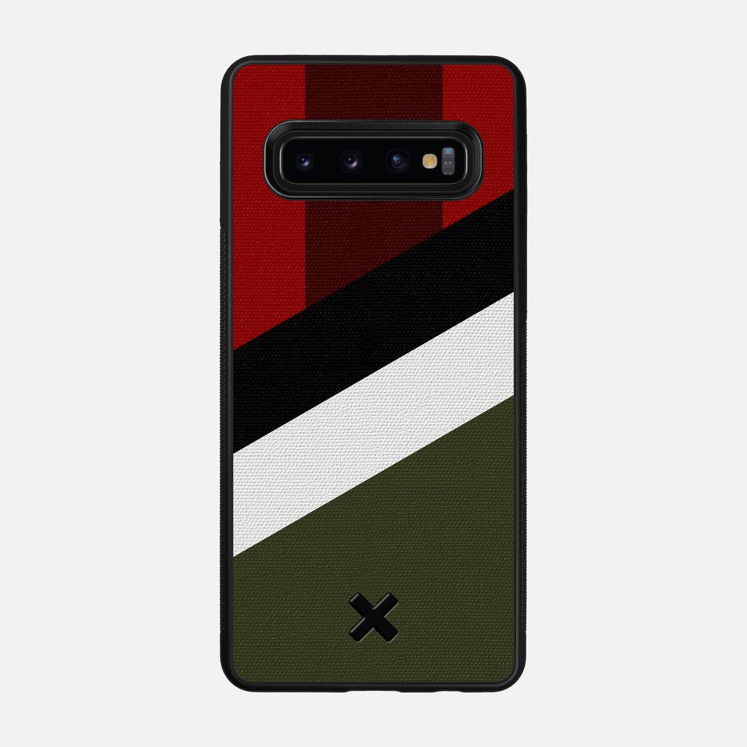 Highland Case for the Samsung Galaxy S10 featuring a UV Printed Cotton Canvas backer with the Keyway X Mark#Phone Model_Galaxy S10