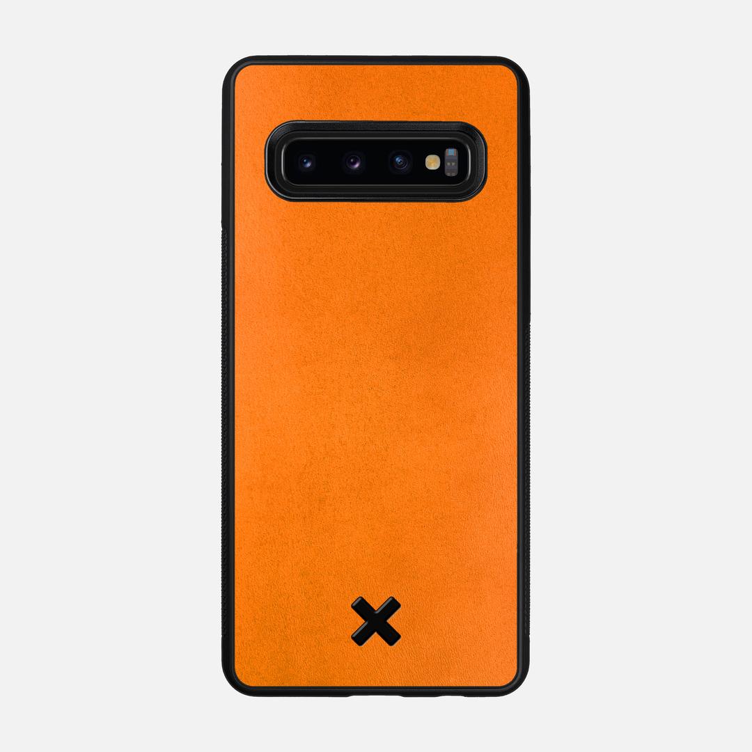 Honey Leather Case for the Samsung Galaxy S10 featuring a Genuine Leather backer with the Keyway X Mark#Phone Model_Galaxy S10