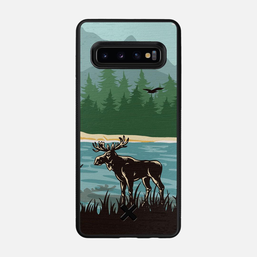 Moose Tracks Case for the Samsung Galaxy S10 featuring a UV Printed Wenge Wood backer with the Keyway X Mark#Phone Model_Galaxy S10
