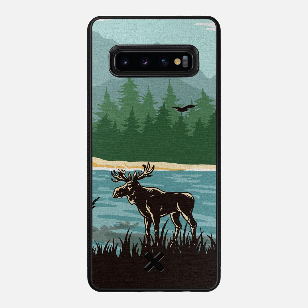 Moose Tracks Case for the Samsung Galaxy S10 Plus featuring a UV Printed Wenge Wood backer with the Keyway X Mark#Phone Model_Galaxy S10 Plus
