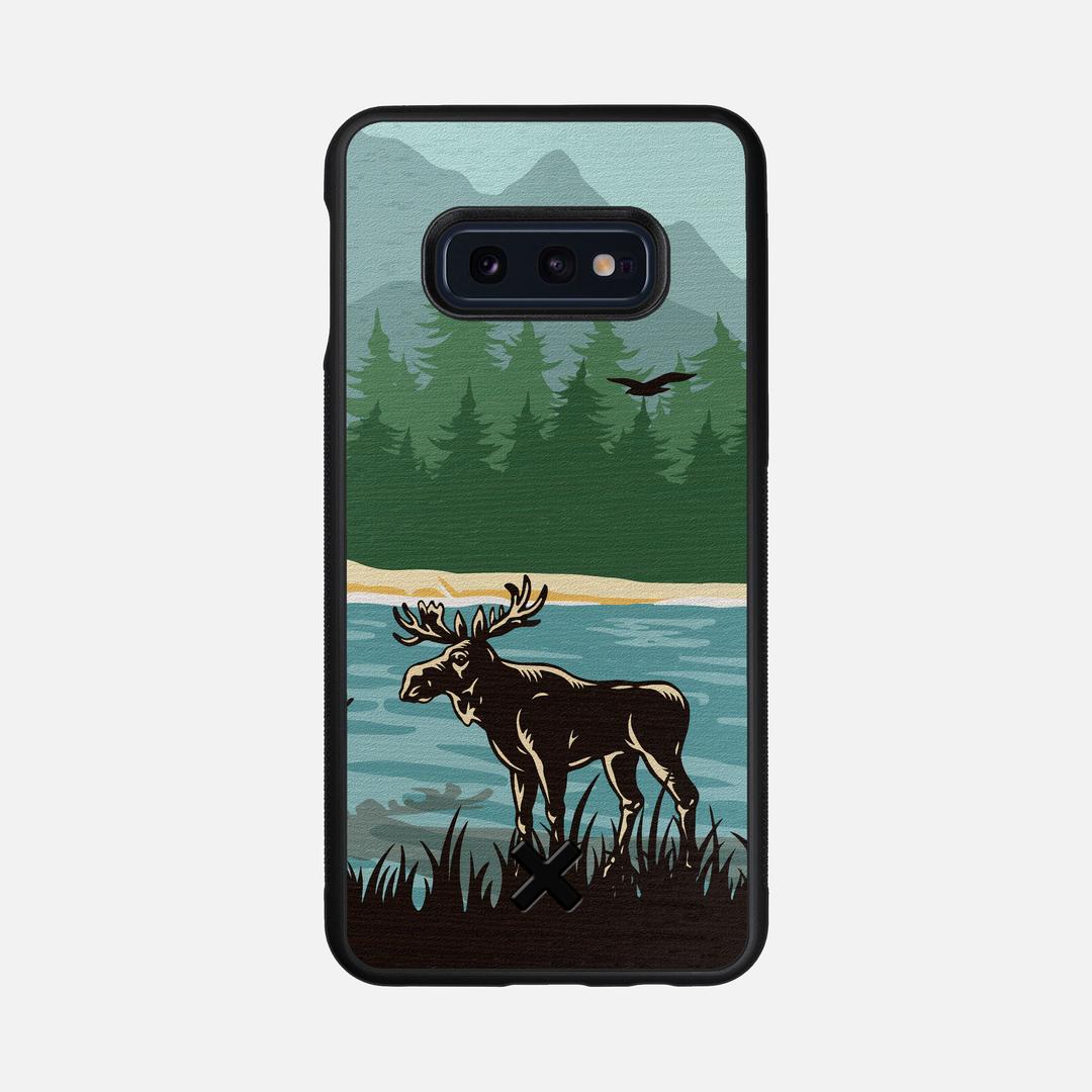 Moose Tracks Case for the Samsung Galaxy S10e featuring a UV Printed Wenge Wood backer with the Keyway X Mark#Phone Model_Galaxy S10e