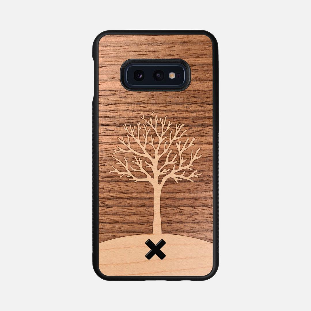 Tree of Life Case for the Samsung Galaxy S10e featuring a Maple and Walnut Wood backer with the Keyway X Mark#Phone Model_Galaxy S10e