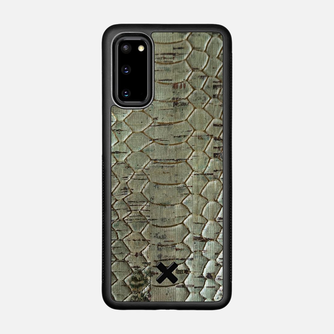 Python Cork Case for the Samsung Galaxy S20 featuring a Genuine Cork backer with the Keyway X Mark#Phone Model_Galaxy S20