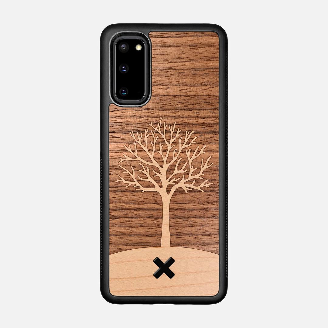 Tree of Life Case for the Samsung Galaxy S20 featuring a Maple and Walnut Wood backer with the Keyway X Mark#Phone Model_Galaxy S20