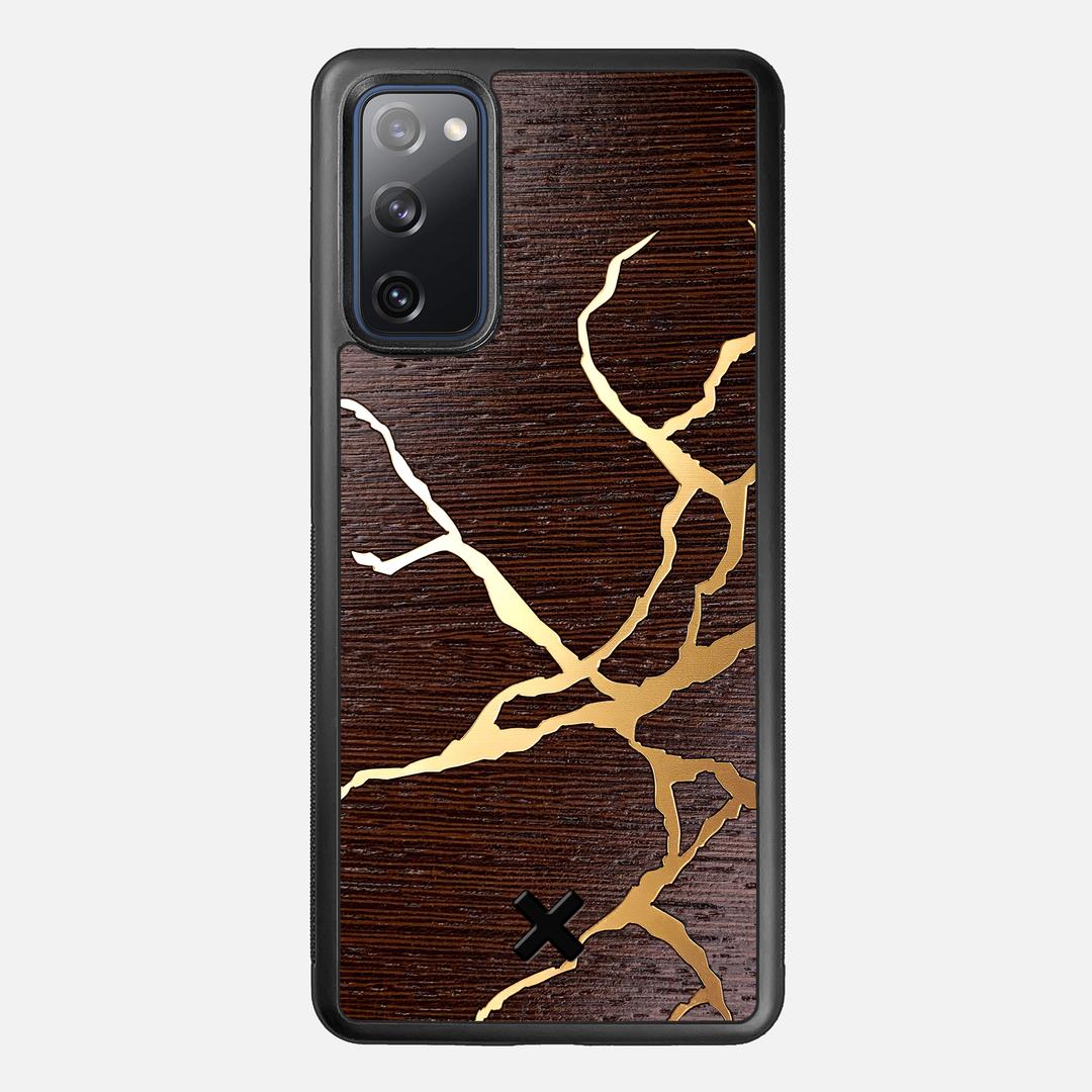 Restore Case for the Samsung Galaxy S20 FE featuring a Gold and Wenge Wood backer with the Keyway X Mark#Phone Model_Galaxy S20 FE