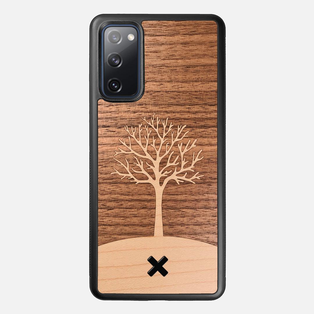 Tree of Life Case for the Samsung Galaxy S20 FE featuring a Maple and Walnut Wood backer with the Keyway X Mark#Phone Model_Galaxy S20 FE