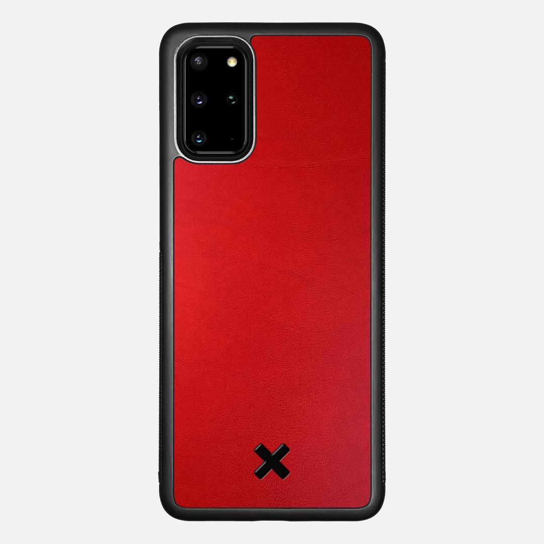 Crimson Leather Case for the Samsung Galaxy S20 Plus featuring a Genuine Leather backer with the Keyway X Mark#Phone Model_Galaxy S20 Plus