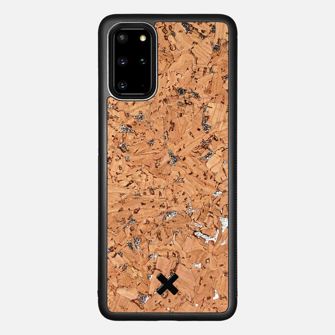 Silver Cork Case for the Samsung Galaxy S20 Plus featuring a Genuine Cork backer with the Keyway X Mark#Phone Model_Galaxy S20 Plus