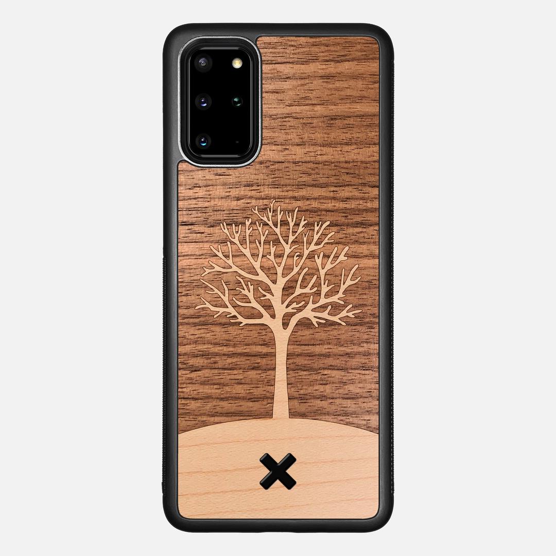 Tree of Life Case for the Samsung Galaxy S20 Plus featuring a Maple and Walnut Wood backer with the Keyway X Mark#Phone Model_Galaxy S20 Plus