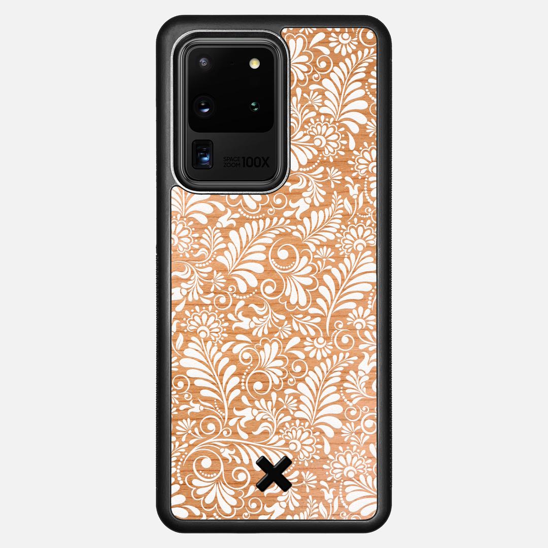 Botanica Case for the Samsung Galaxy S20 Ultra featuring a UV Printed Cherry Wood backer with the Keyway X Mark#Phone Model_Galaxy S20 Ultra