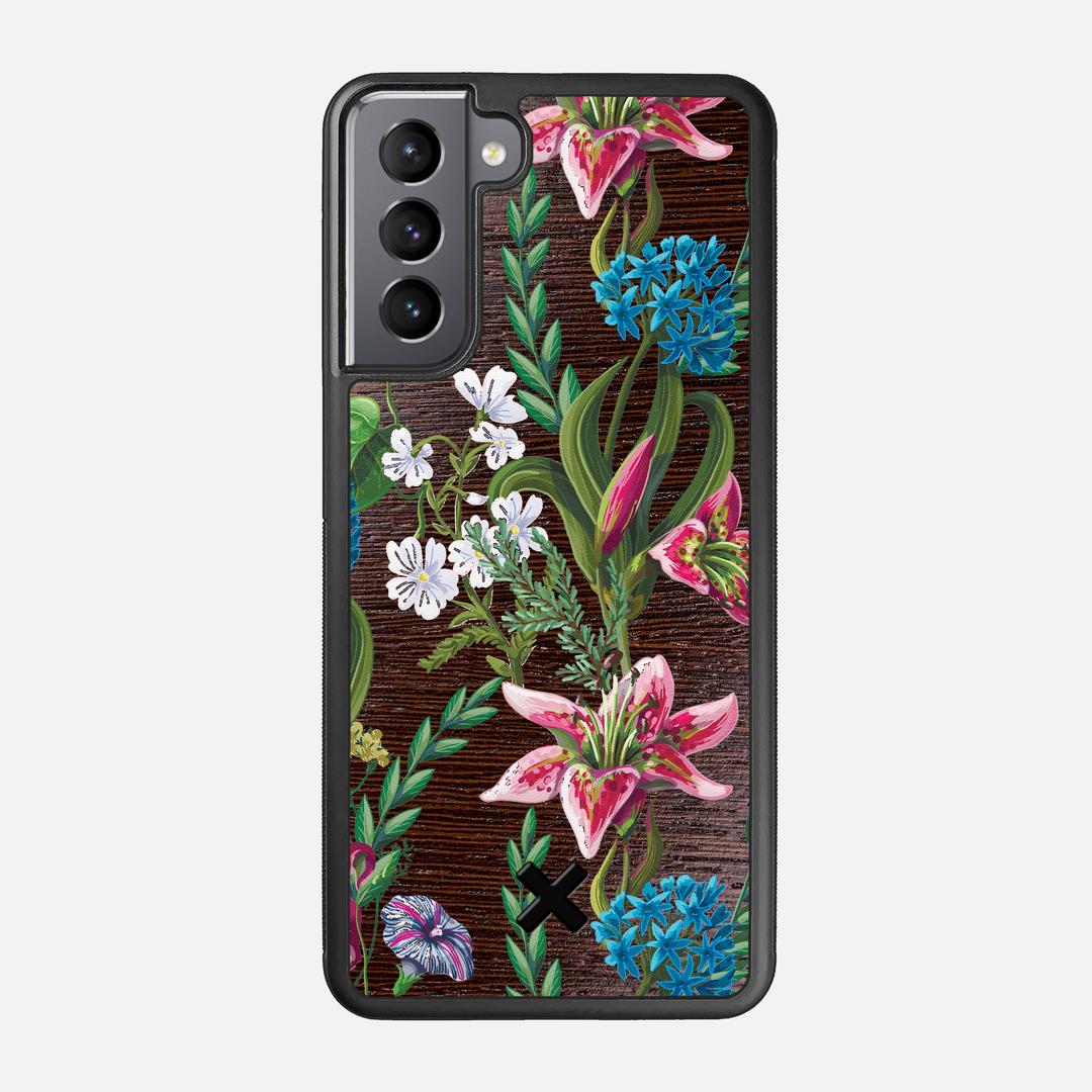 Stargazer Case for the Samsung Galaxy S21 featuring a UV Printed Wenge Wood backer with the Keyway X Mark#Phone Model_Galaxy S21
