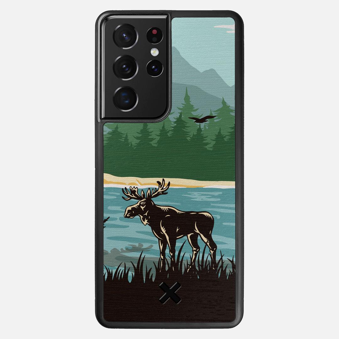 Moose Tracks Case for the Samsung Galaxy S21 Ultra featuring a UV Printed Wenge Wood backer with the Keyway X Mark#Phone Model_Galaxy S21 Ultra