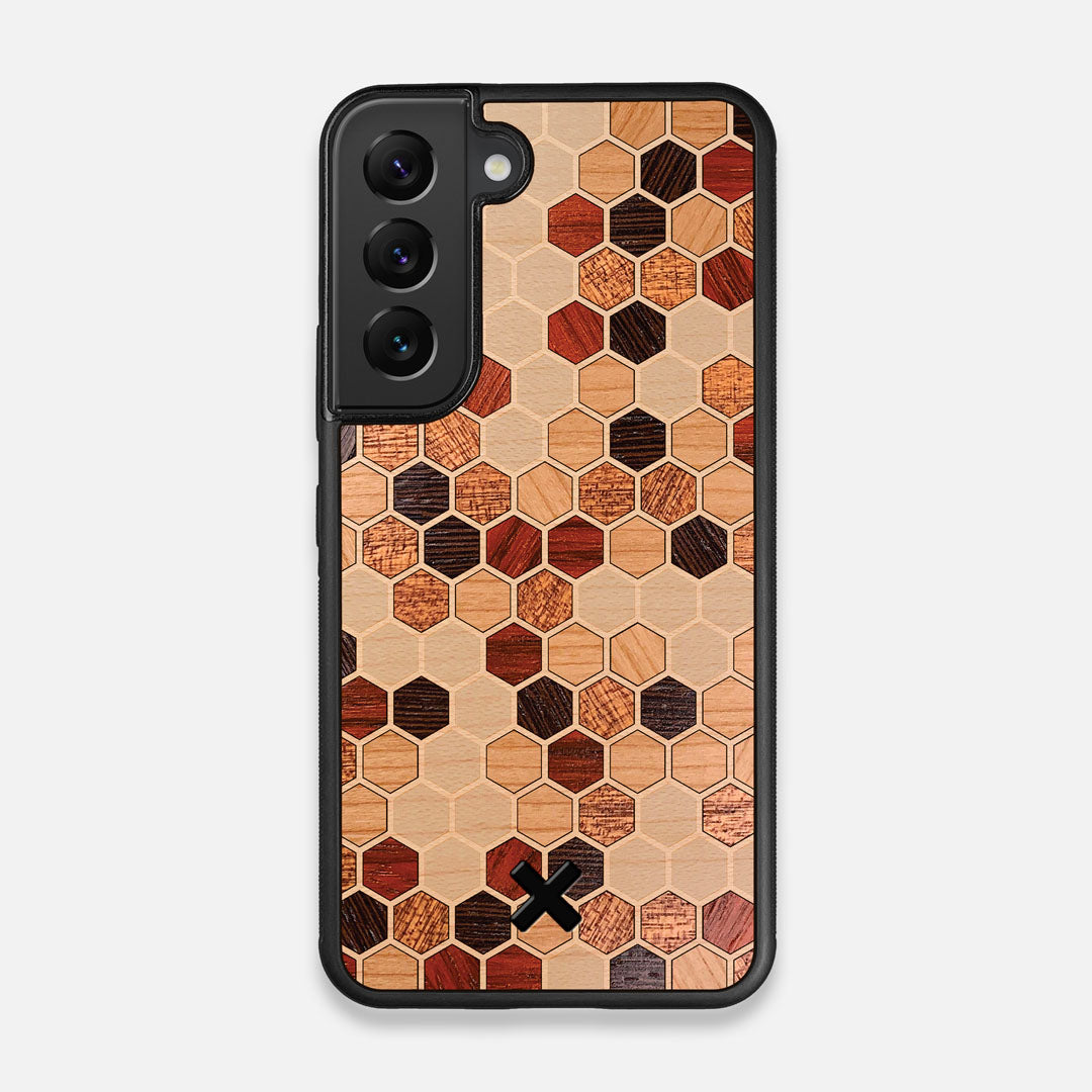Front view of the Cellular Maple Wood Galaxy S22 Case by Keyway Designs