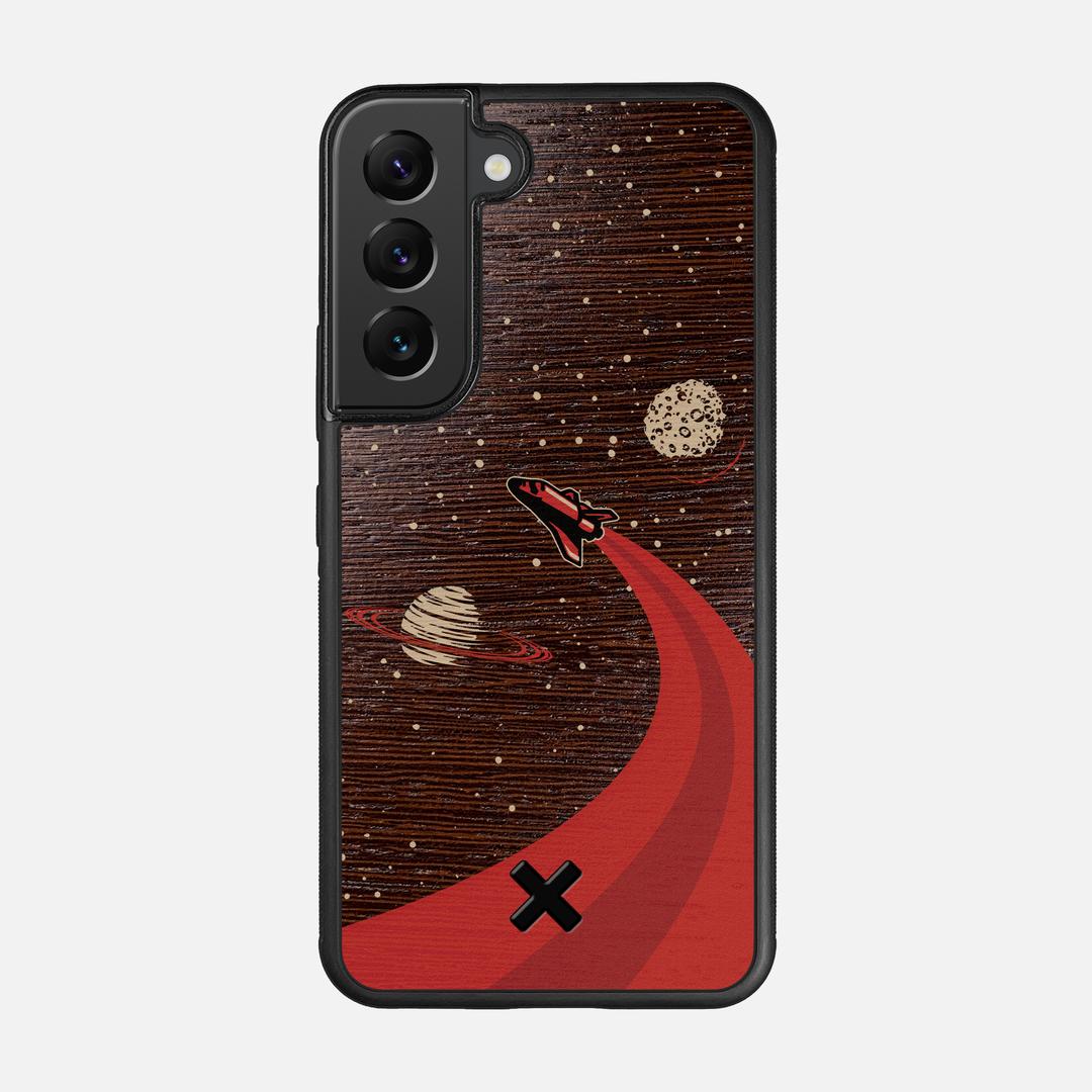 Booster Case for the Samsung Galaxy S22 featuring a UV Printed Wenge Wood backer with the Keyway X Mark#Phone Model_Galaxy S22