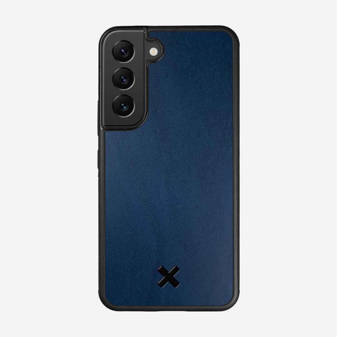 Midnight Leather Case for the Samsung Galaxy S22 featuring a Genuine Leather backer with the Keyway X Mark#Phone Model_Galaxy S22