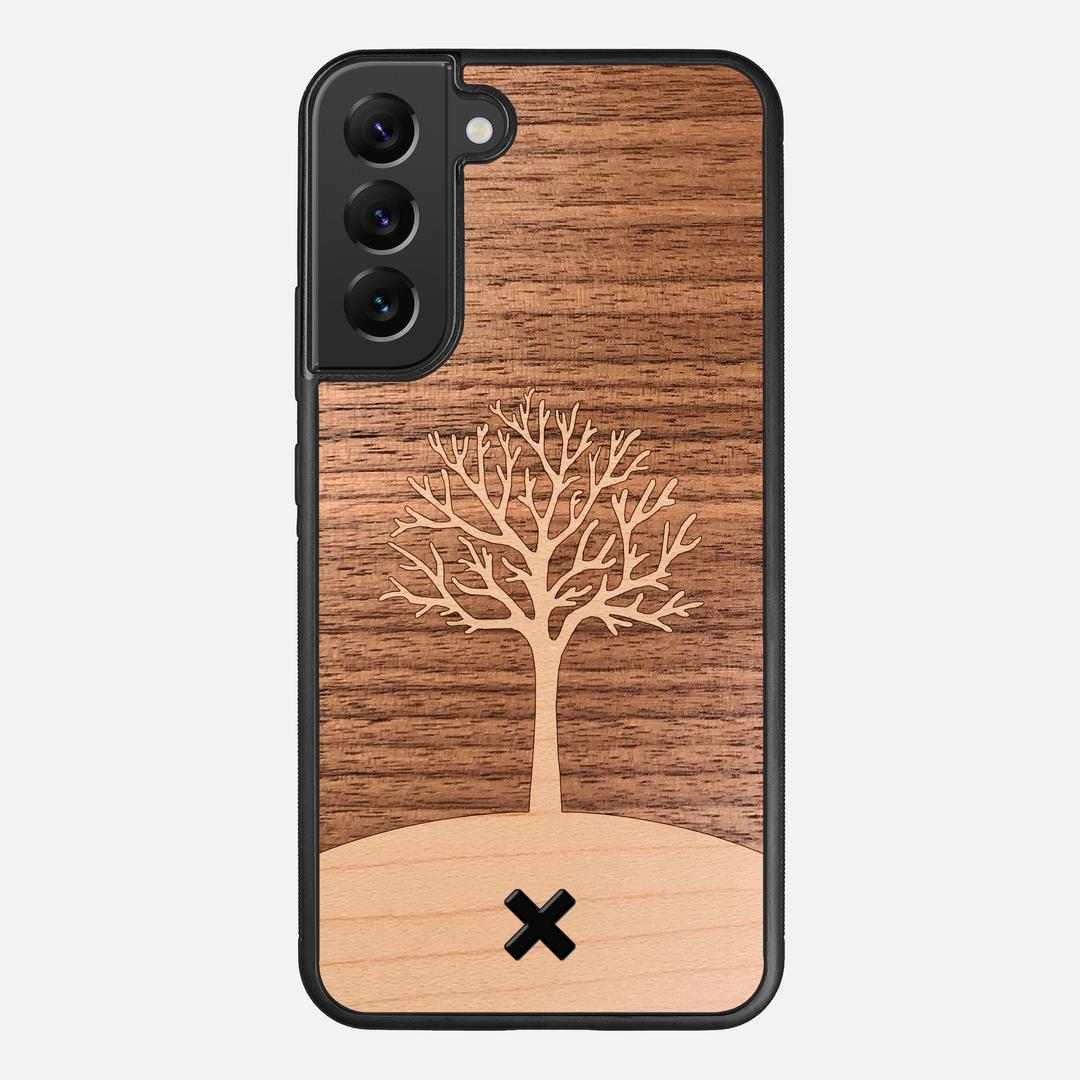 Tree of Life Case for the Samsung Galaxy S22 Plus featuring a Maple and Walnut Wood backer with the Keyway X Mark#Phone Model_Galaxy S22 Plus