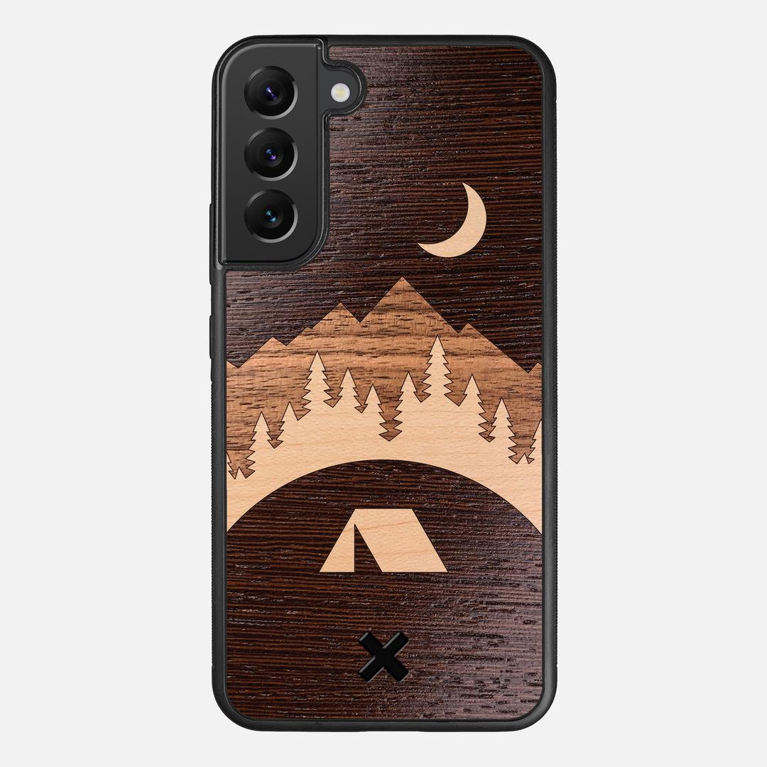 Woodland Case for the Samsung Galaxy S22 Plus featuring a Wenge, Maple, and Walnut Wood backer with the Keyway X Mark#Phone Model_Galaxy S22 Plus