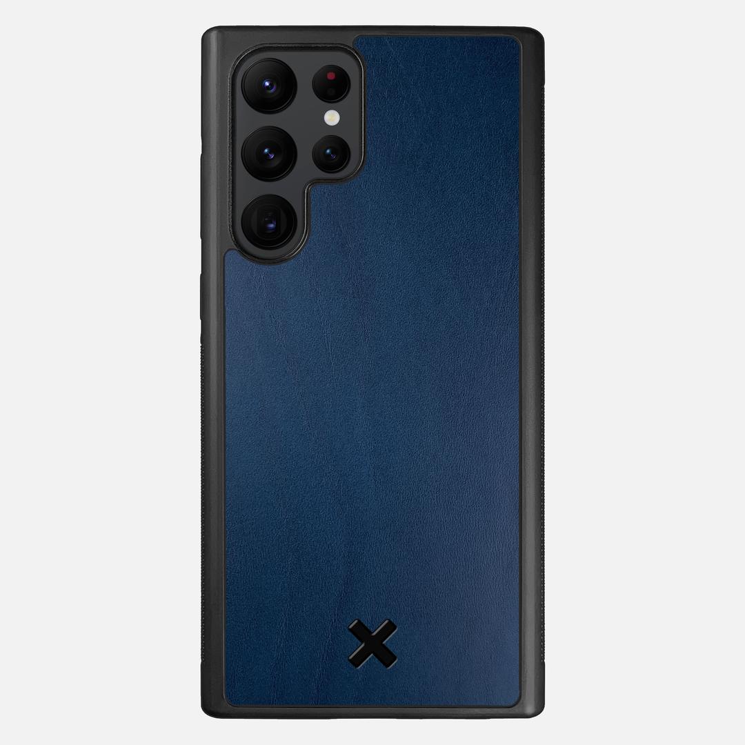 Midnight Leather Case for the Samsung Galaxy S22 Ultra featuring a Genuine Leather backer with the Keyway X Mark#Phone Model_Galaxy S22 Ultra
