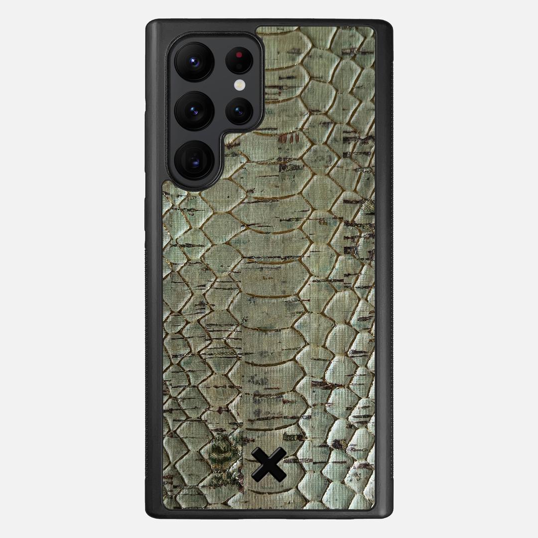 Python Cork Case for the Samsung Galaxy S22 Ultra featuring a Genuine Cork backer with the Keyway X Mark#Phone Model_Galaxy S22 Ultra